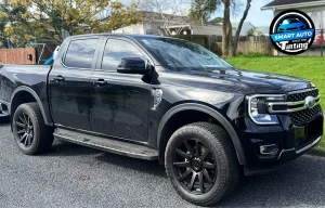 Black Ford Ranger Pick up Truck Tinting