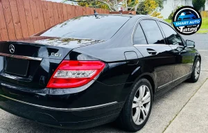 Black Mercedes Benz C Class Sedan Car Tinting