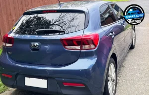 Blue Kia Rio Hatchback Car Window Tinting