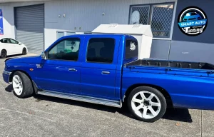 Blue Mazda Pickup Truck Window Tinting