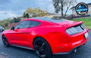 red coupe ford car window tinting